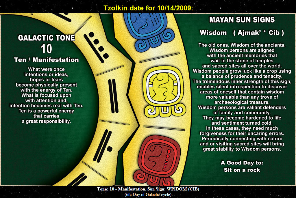 Mayan Tzolkin - 10 Wisdom