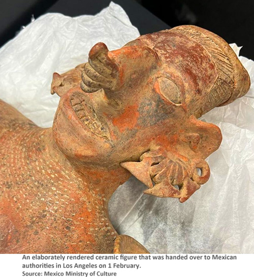 Ceramic Figure returned to Mexico